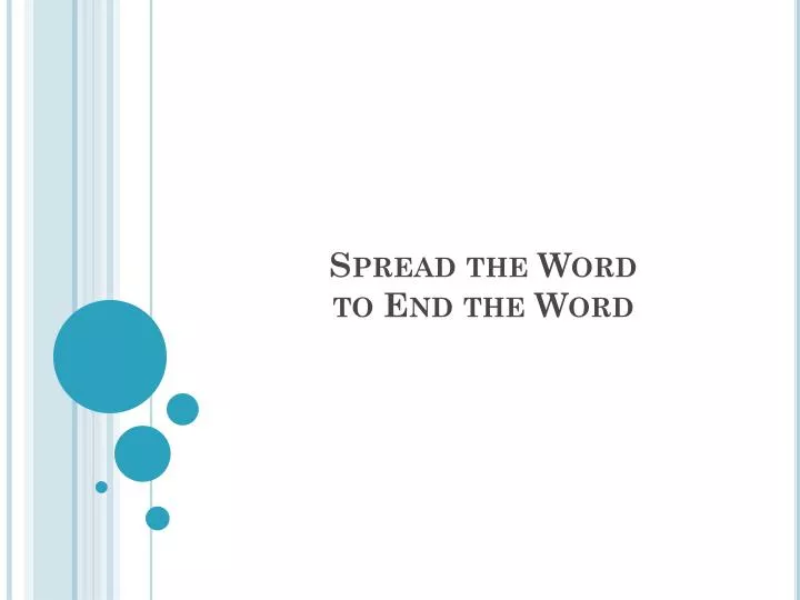 spread the word to end the word