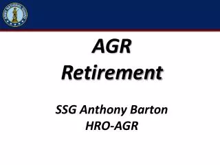 AGR Retirement SSG Anthony Barton HRO-AGR