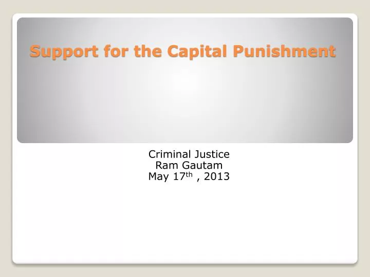 support for the capital punishment