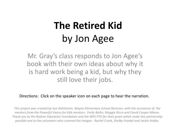 the retired kid by jon agee