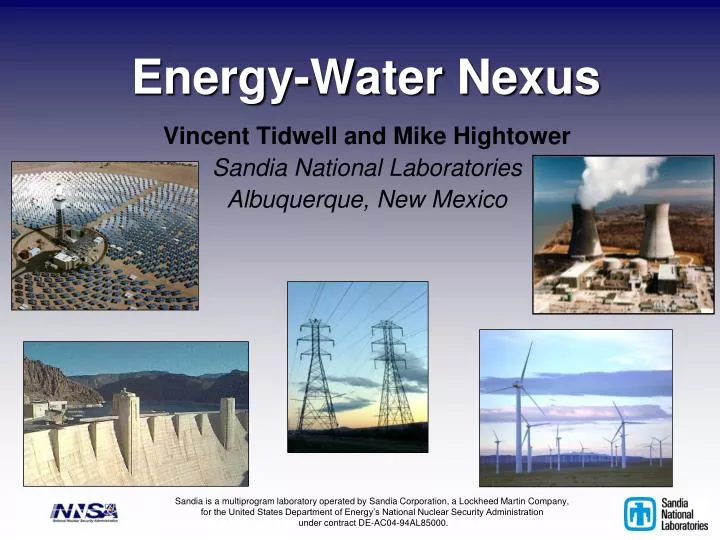 energy water nexus