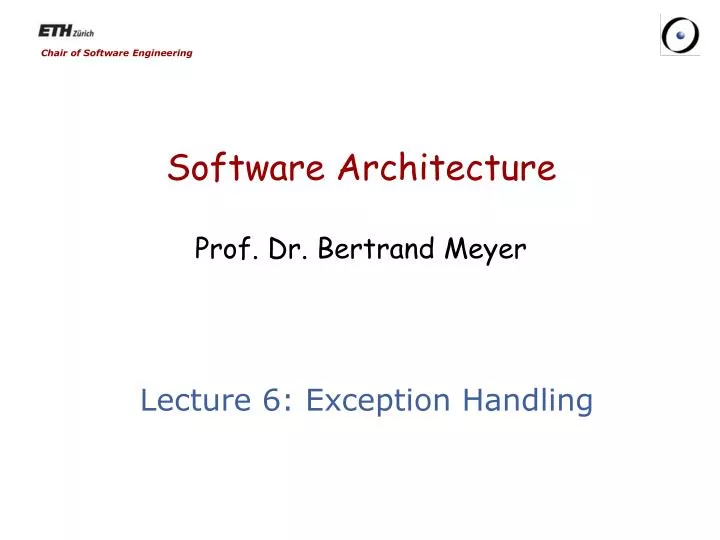 software architecture prof dr bertrand meyer