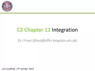 C2 Chapter 11 Integration