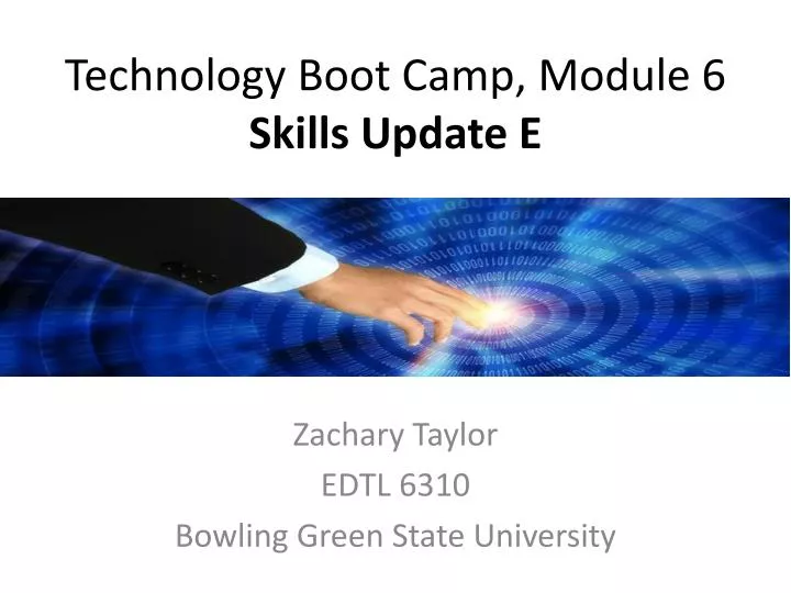 technology boot camp module 6 skills update e