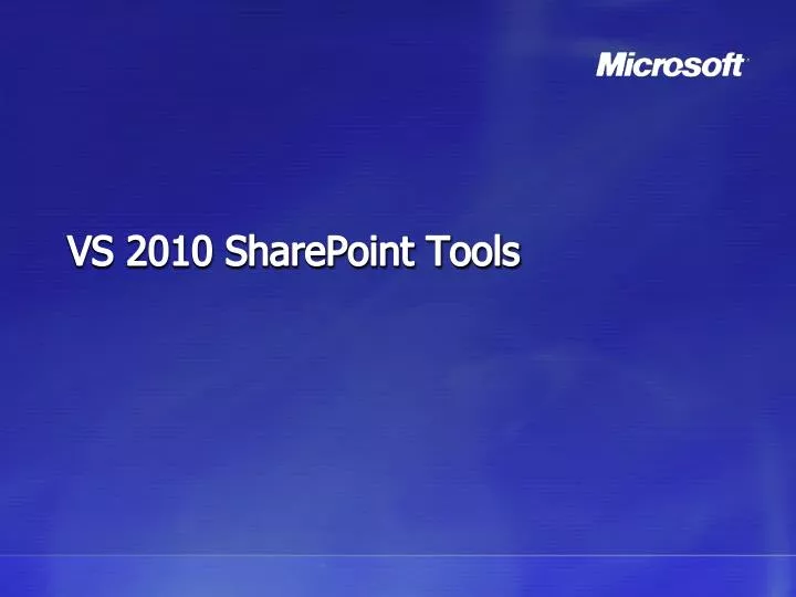 vs 2010 sharepoint tools