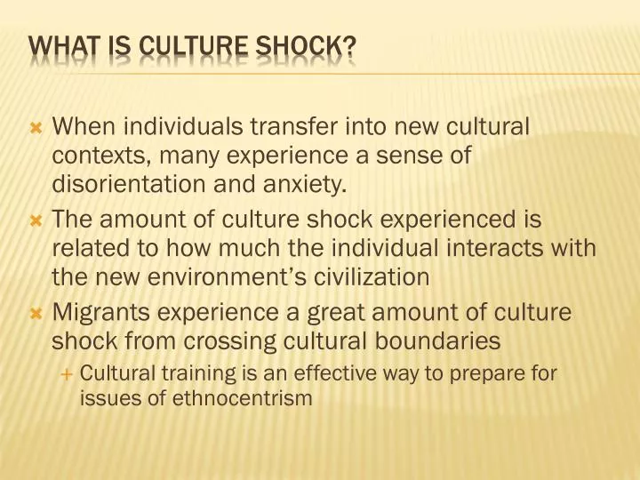 what is culture shock
