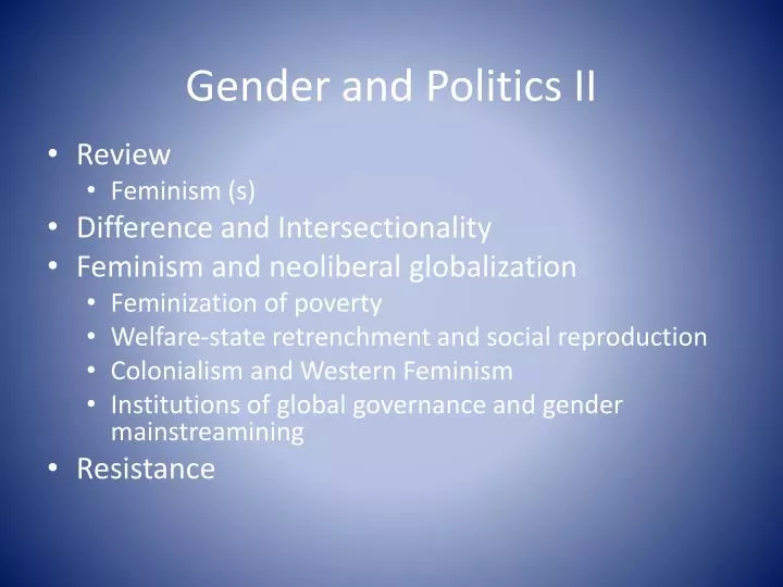 gender and politics ii