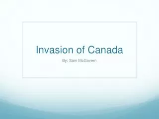 Invasion of Canada
