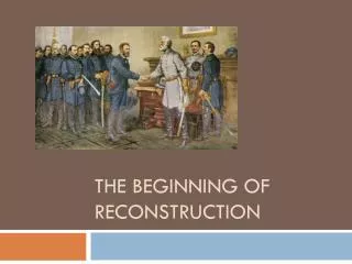 The Beginning of REconstruction