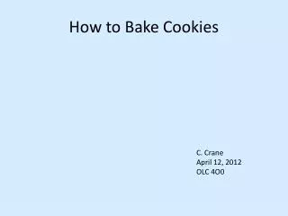 how to bake cookies