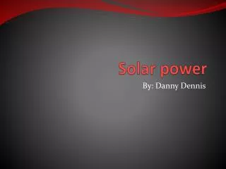 solar power