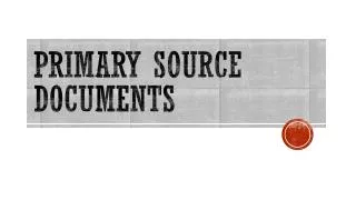 Primary source documents