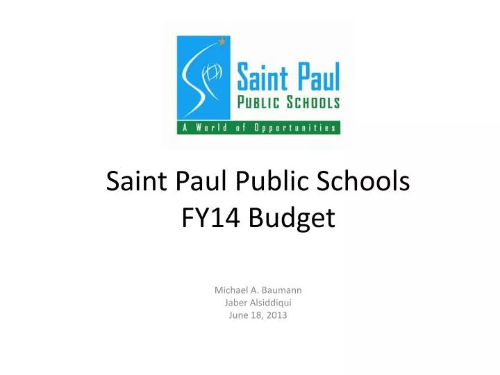 saint paul public schools fy14 budget