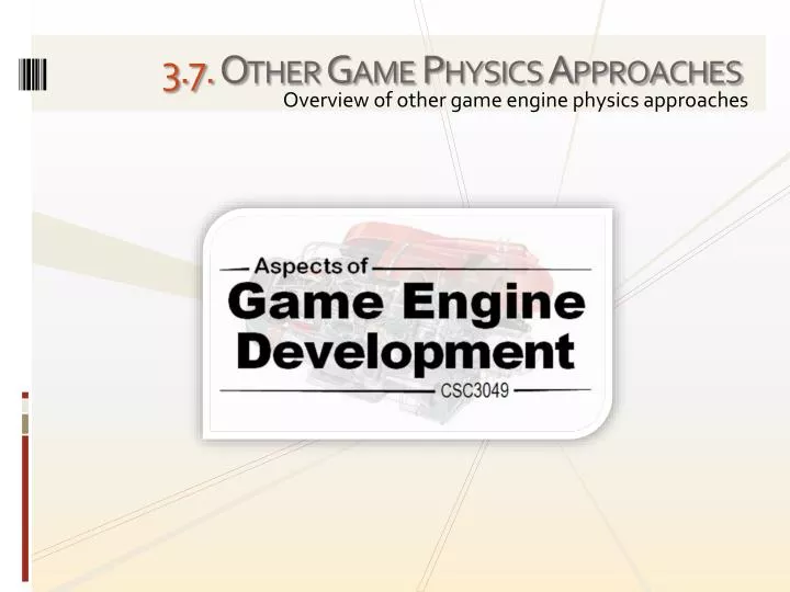 3 7 other game physics approaches