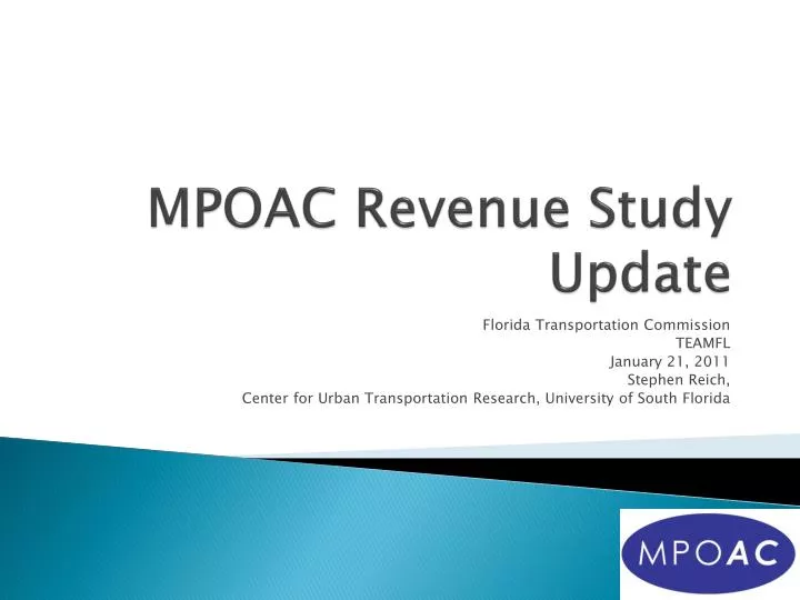 mpoac revenue study update