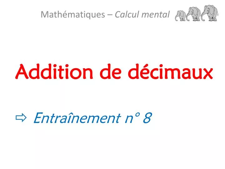 addition de d cimaux