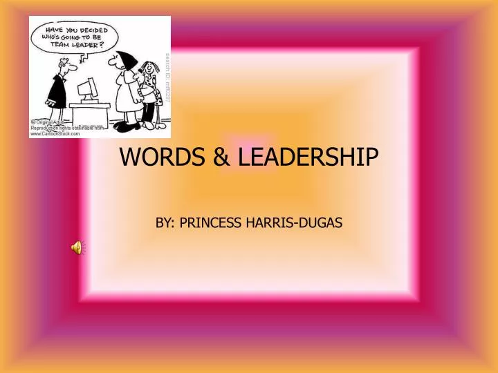 words leadership
