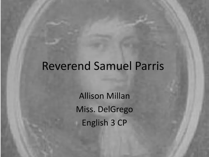 reverend samuel parris