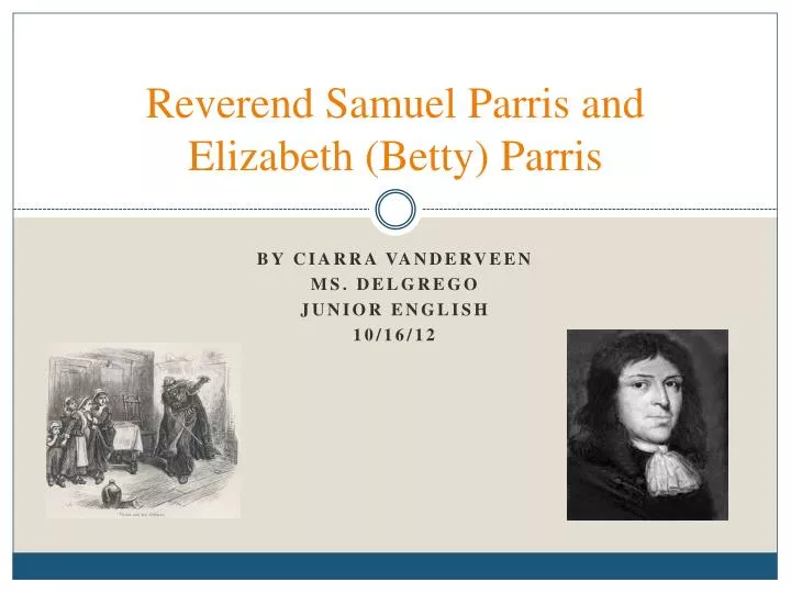 reverend samuel parris and elizabeth betty parris