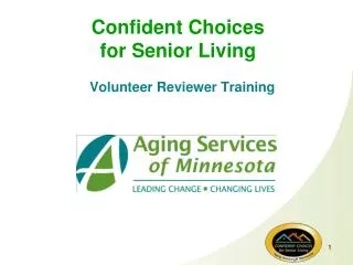 Confident Choices for Senior Living