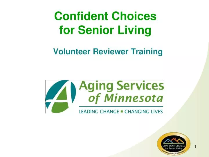 confident choices for senior living