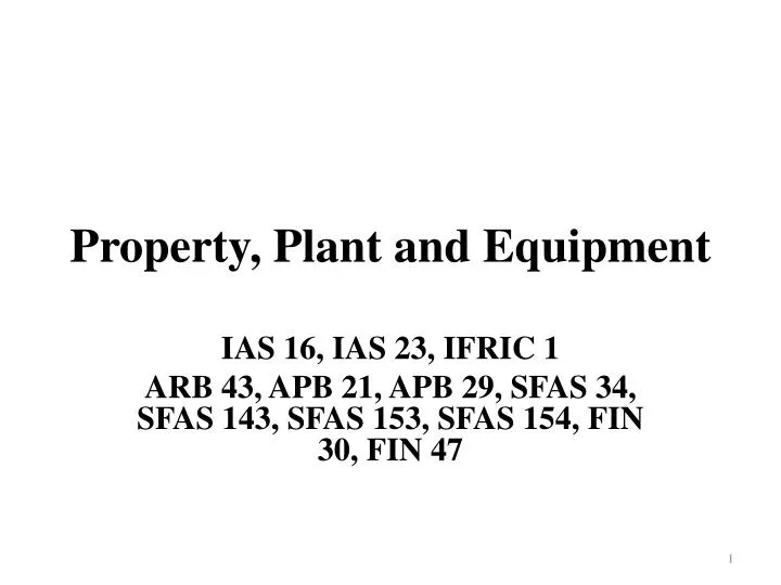 property plant and equipment