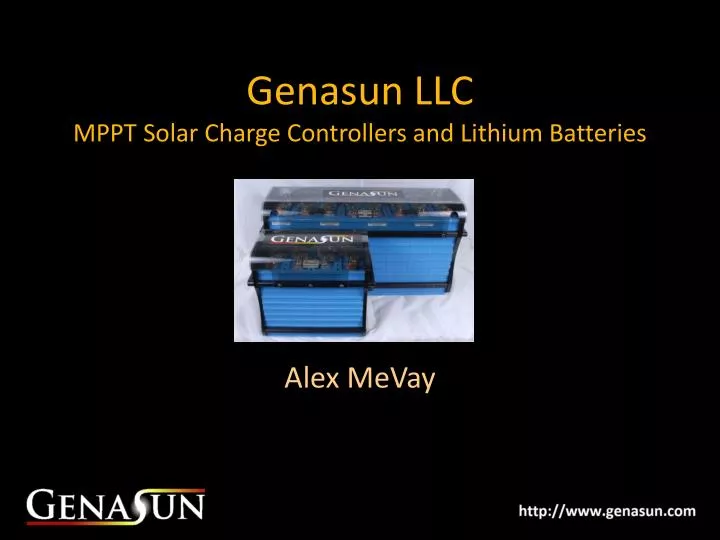 genasun llc mppt solar charge controllers and lithium batteries