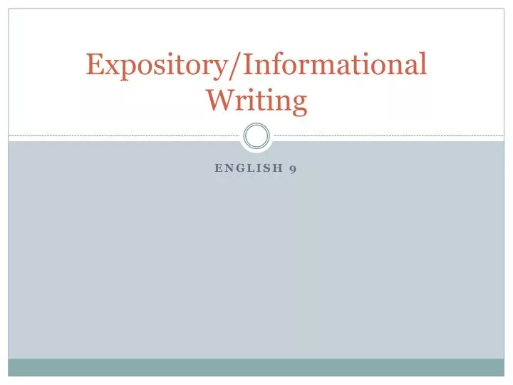 expository informational writing