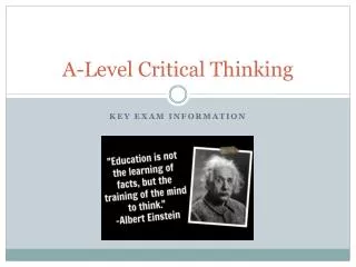 a level critical thinking