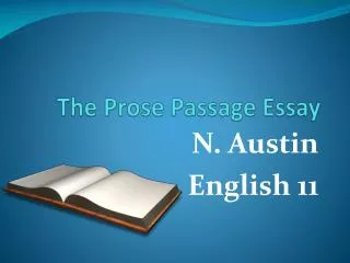 The Prose Passage Essay