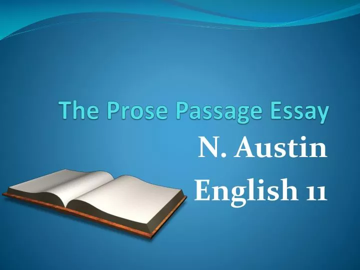 the prose passage essay