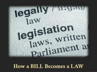How a BILL Becomes a LAW