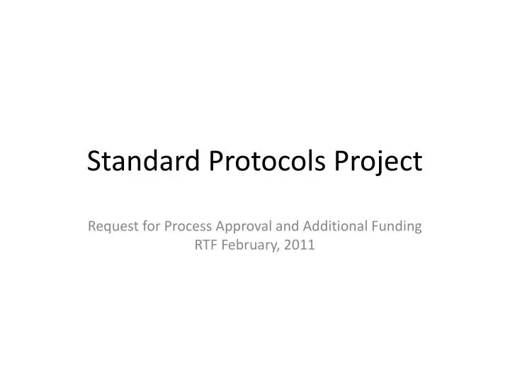 standard protocols project