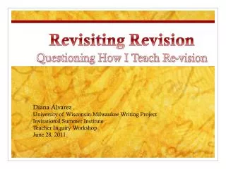 Revisiting Revision