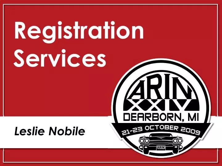 registration services