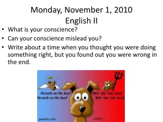 monday november 1 2010 english ii