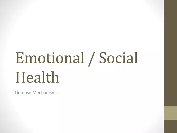 emotional social health