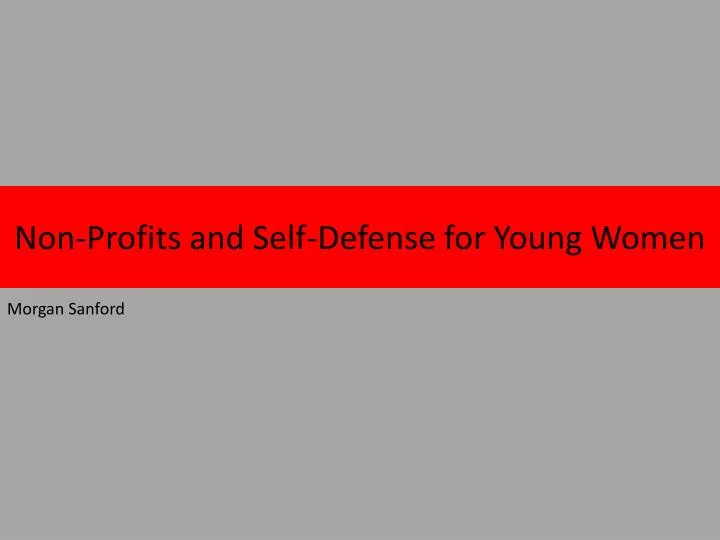 non profits and self defense for young women
