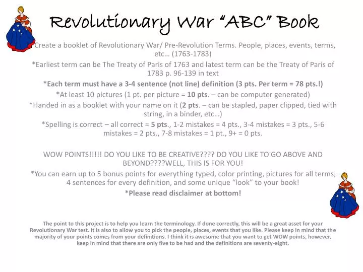 revolutionary war abc book