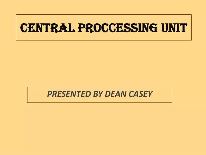 central proccessing unit