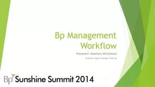 Bp Management Workflow