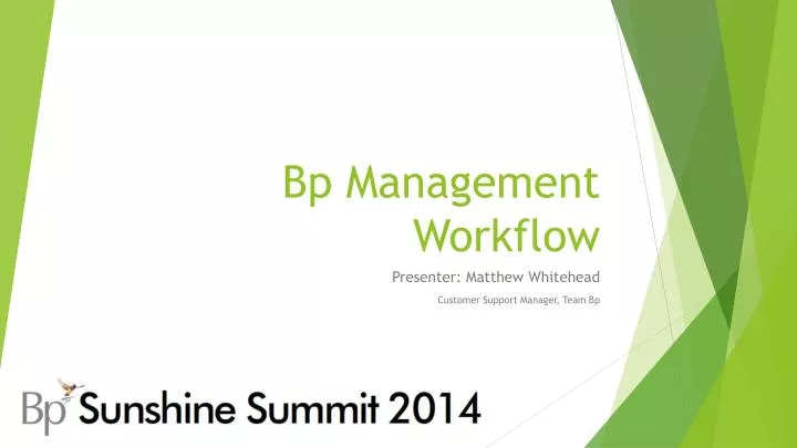 bp management workflow