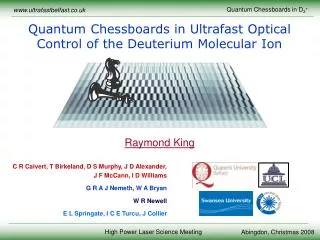 Quantum Chessboards in Ultrafast Optical Control of the Deuterium Molecular Ion