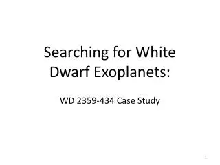 Searching for White Dwarf Exoplanets: