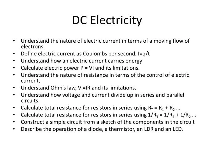 dc electricity