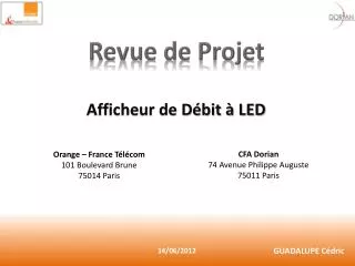 revue de projet
