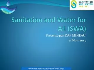 Sanitation and Water for All (SWA)