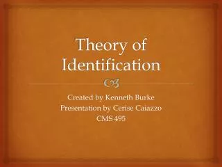 Theory of Identification