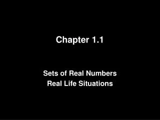 Chapter 1.1