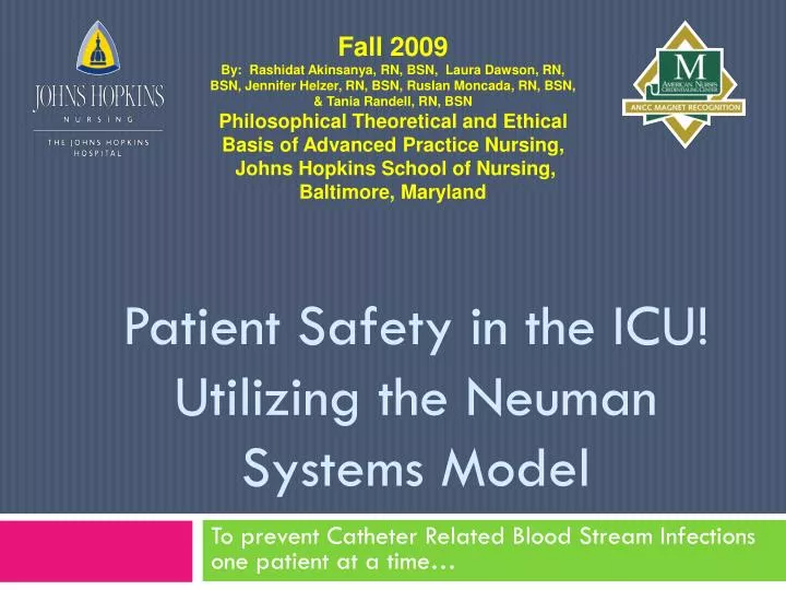 patient safety in the icu utilizing the neuman systems model